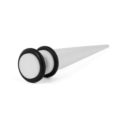 Cercel magnetic conic alb 8 mm pentru bărbați - Cercei magnetici