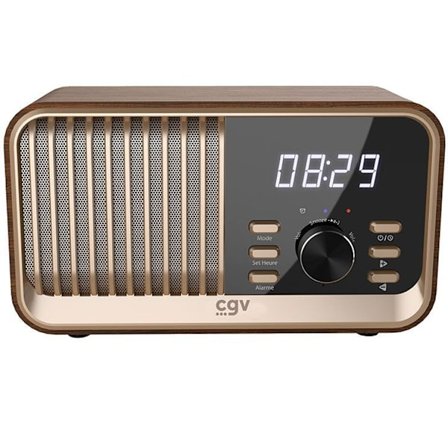 Bärbar FM-radio - CVG - BeBop FM - Bluetooth - Inbyggt batteri - Trä