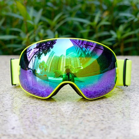 Klassiske ski goggles af høj kvalitet, dobbeltlags linser, skridsikker rem med silikone grip [DB]