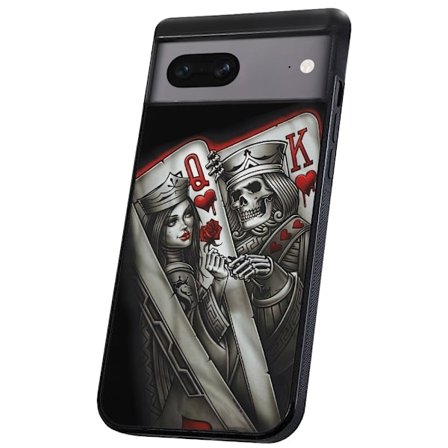 Google Pixel 7 - Skal/Mobilskal King Queen Kortlek