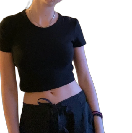 Svart kroppad t-shirt