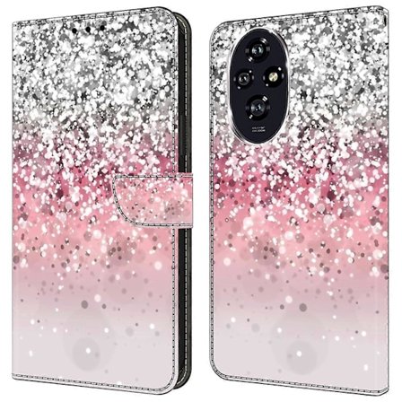 Plånboksfodral för Honor 200 Pro 5G Magnetlås 3D-mönster Läder Telefonskal