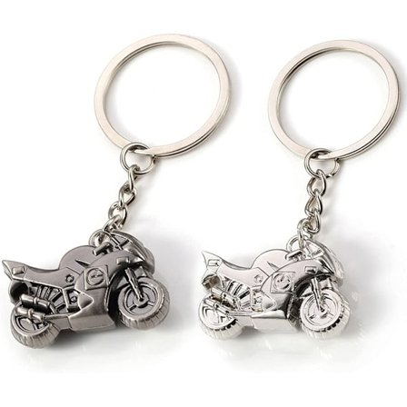2 kappaletta Mini Motorcycle Chromed Metal Key Rings