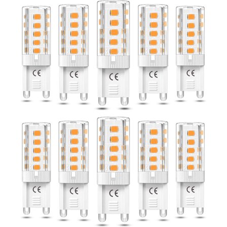 10 kpl G9 LED-lamppuja Himmennettävä 5W Lämmin valkoinen 3000K G9 LED-lamput Halogeenivastaava 50W AC110/220V [Energialuokka F]_GOD