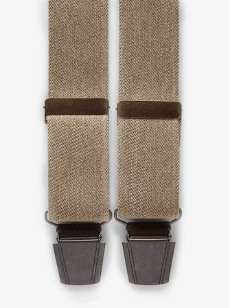 John Henric Men's Beigefarbene Hosenträger Size 35mm