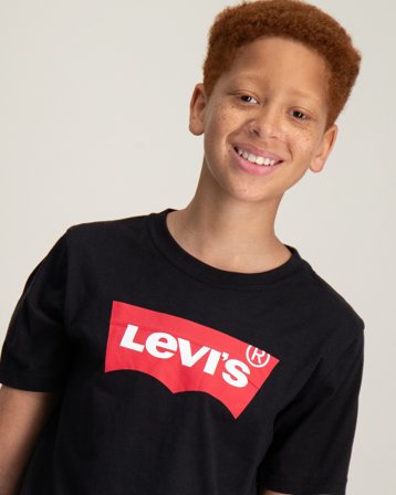 Levi's LVB BATWING TEE Svart T-skjorter Gutt - Kids Brand Store