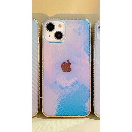Iphone 13, Pro & Max Aurora Holografiskt Skal Med Fiskfjälls Mön Multicolor One Size