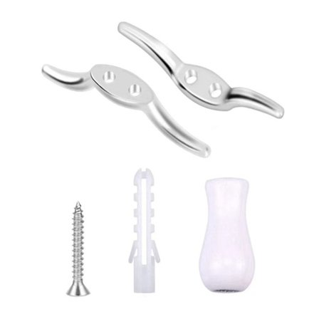 Metal Blind Snoretræk Klampe Reb Træk Ende Hængende Træ Vedhæng med Skruer Nem Montering Rustfri Sikkerheds Vindues Snore Klamper