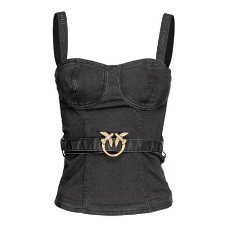 Pinko Sleeveless Tops Sort, Dame