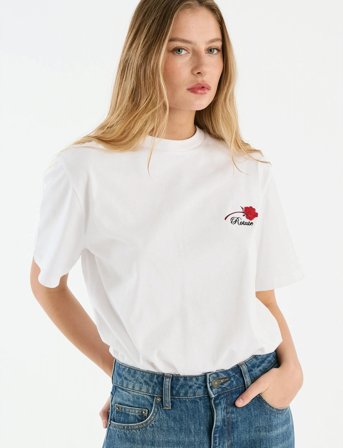 ROTATE Birger Christensen Oversized T-Shirt - White - L