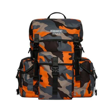 Dsquared2, Ceresio 9 Camo Backpack Oranje, Heren, Maat:ONE Size,stof