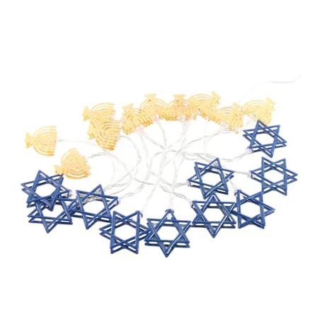 2024 LED Hanukkah-lyssnor Hexagonal Star Fairy Light 3 meter 20 LED Dekorasjonslys