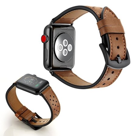 Crazy Horse Apple Watch Series 5 44mm ægte læder Urrem - Brun