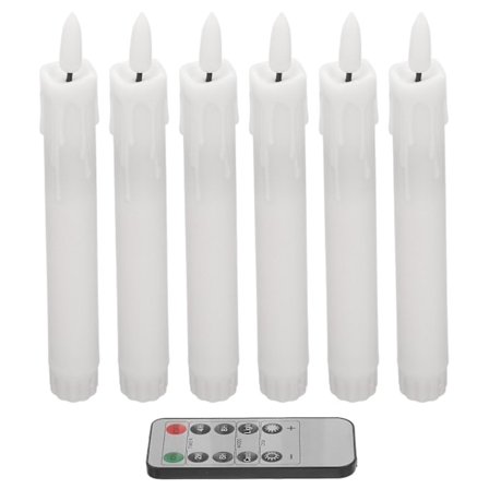 6 stk. koniske batteridrevne flammeløse lys Batterilamper til indendørs dekoration Som vist 17,50X2,00X2,00CM