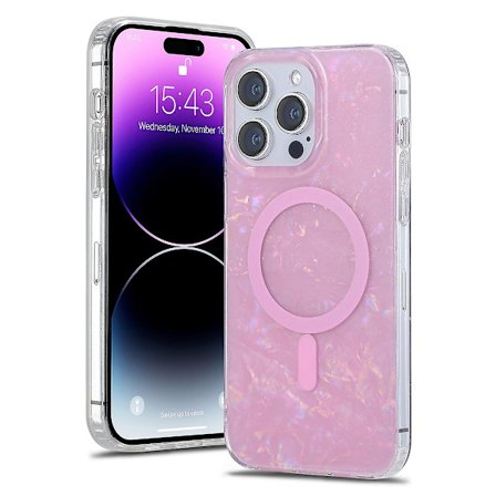 Magsafe- case kompatibelt med Iphone 15 Pro Max, skalmönster Soft Tpu Stötsäkert cover för kvinnor tjej