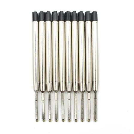 10 stk./sett Svart Kulepenn Refill 9,8 cm Medium Standard For Parker Stil Blekk