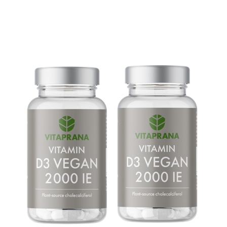 2 X Vitamin D3 Vegan 2000 IE, 110 kapslar