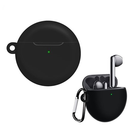 Huawei Freebuds 4 -kuulokkeiden silikonikotelo - Musta