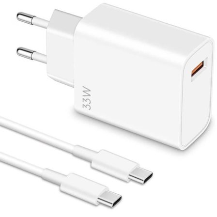 Laddare - E.F.CONNECTION - 33W - USB-C 6A - 1 Meter - Kompatibel med Xiaomi Redmi 14C 13C 12