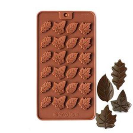 Pralinform Löv Silikonform Pralinform Chokladform Praliner Blad Brun