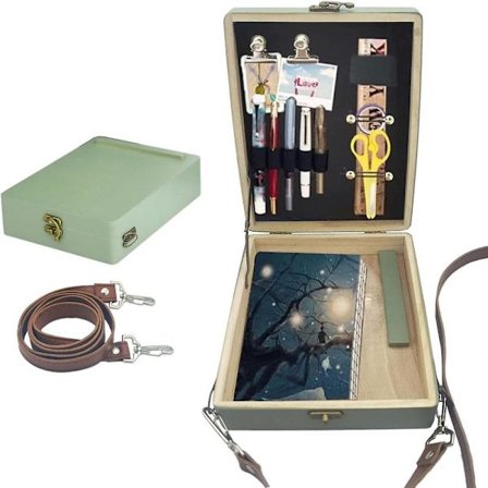 Writers Messenger Treboks, Multifunksjonell Håndlaget Postmannsveske i Tre