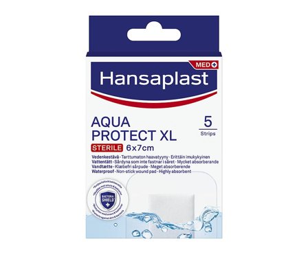 Hansaplast Aqua Protect XL 6 x 7 cm 5 stk, Medicin & Pleje, Plastre, Sårplastre