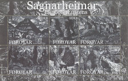 Færøerne 2008 - AFA 618-624 - Stemplet miniark