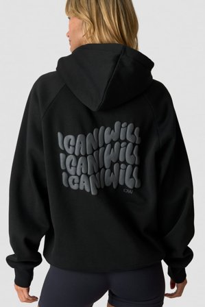 ICANIWILL - Everyday Hoodie Print Black - Damen - ICIW