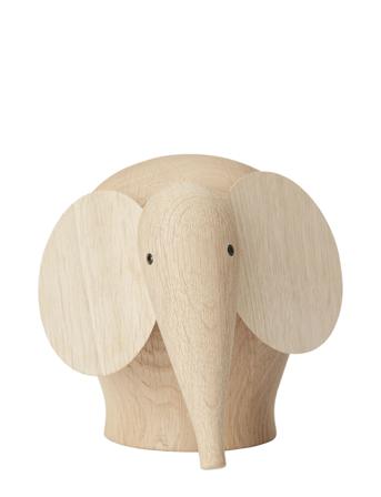 Nunu Elephant Home Decoration Decorative Accessories/details Wooden Figures Beige WOUD