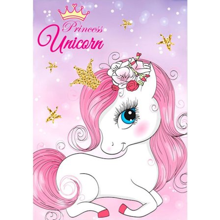 Unicorn Princess polarfilt 100x140 cm