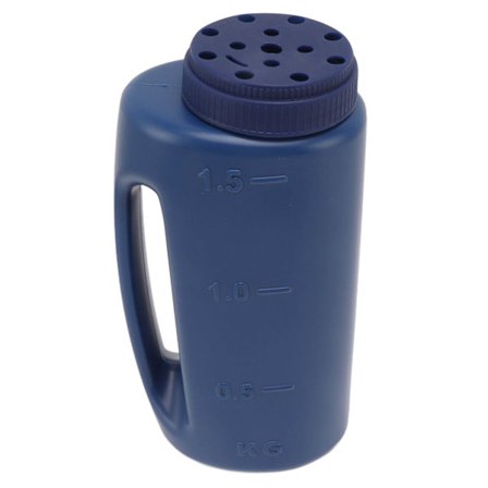 Käsikäyttöinen lannoitesihdistin Käsikäyttöinen nurmikonsiementen sirotin Ohutlevyn sirotin Suola Siemenastia Sininen