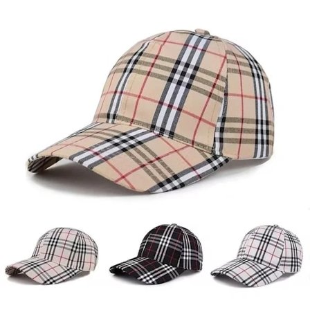 Rutete Britisk Vindhatt Casual Ut Av Gaten Retro Rutete Baseballcaps Casual Caps Litterær Gate Andetunge Caps