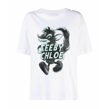 Chloé T-Shirts vit, Dam, Dam, Storlek: M
