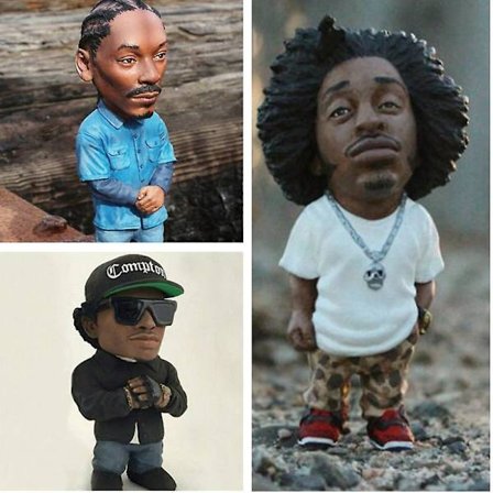 Tupac Rapper Figur Hip Hop Stjärna Kille 2 Pac Snoop Dogg Figurine Leksak Coola Saker Figurer Samling Modell Kreativ Dockstaty Present db