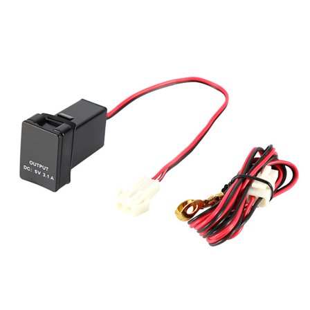 DC 12V-24V till 5V 3.1A Dubbel USB-uttag Laddare Adapter för TOYOTA Bilar ZY