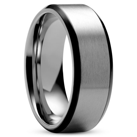 Aesop Keith Silver-tone and Black Titanium Ring for Men - Titanium rings