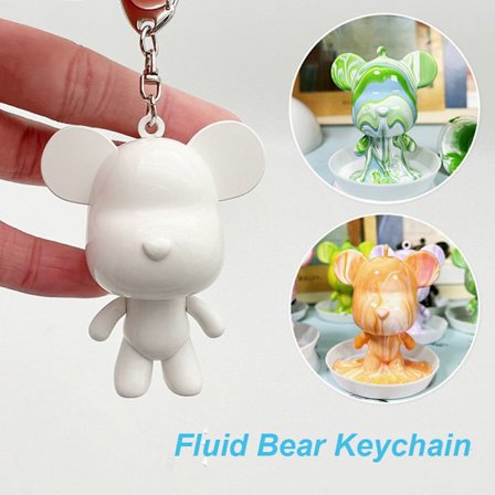 Vätskebjörn Nyckelring Violent Bear Modell Blind Box