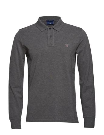 Original Pique Ls Rugger Polos Long-sleeved Harmaa GANT