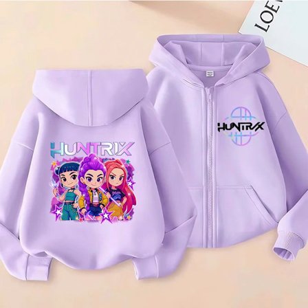KPop anime koreansk version fashionable herre- og dame casual lynlås hoodie