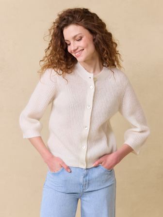 Jean Paul Femme - Henny cardigan - Dame - Hvit - Gensere & Cardigans - L