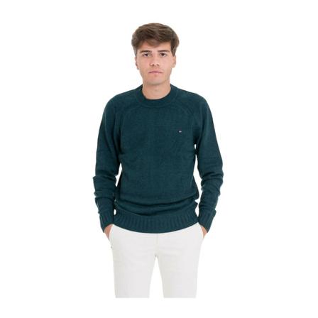 Tommy Hilfiger Round-neck Strik Grøn, Herre Strik