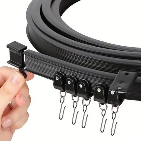 1/2/3/4/5 Metrin Musta Ikkunalista Sarja, Verhokisko Kylpyhuoneeseen, Olohuoneeseen, Ikkunasyvennykseen