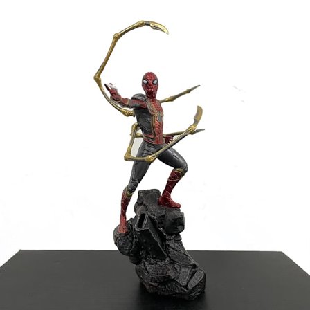 Avengers Heroes of No Home Steel Spider-Man Staty Anime Stående Spider-Man