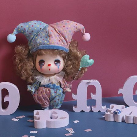 Modedocka, Clowndocka, Återanvändbar lekset – Perfekt present till flickor