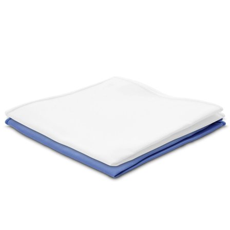 Set de pochettes de costume blanche et bleu layette pour hommes - Sets de pochettes de costume