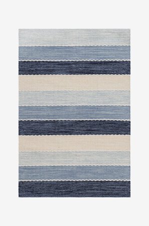 KM Home - Bomuldstæppe Båstad - Blå - Bomulds- & kludetæpper - 75X150 - Fra Homeroom