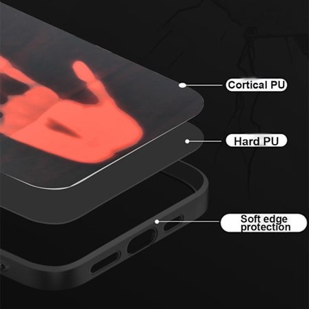 Färgskiftande iPhone-fodral - Kreativt fodral med temperatursensor värmesensor Stötsäkert fodral, svart till grönt