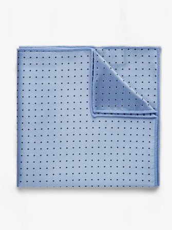 John Henric Men's Light Blue Dot Pocket Square Size Onesize