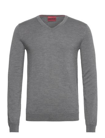 San Vredo-M Designers Knitwear V-necks Grey HUGO