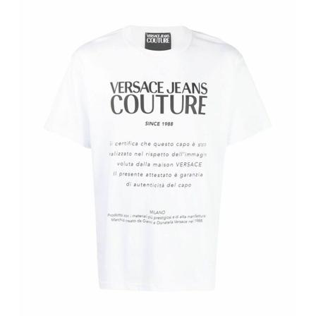 Versace Jeans Couture, T-Shirts Biały, Mężczyzna, Rozmiar: S